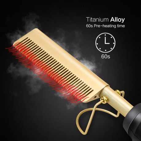 Hot Comb - Electric Straightening Hot Comb for Hair and Wigs